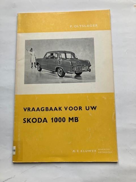Vraagbaak     Skoda     1000 MB       vanaf 1965, Auto diversen, Handleidingen en Instructieboekjes, Verzenden