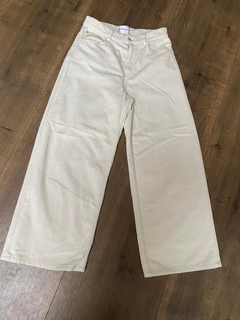 Wandler broek in brede rib maat 28, Wit, Ophalen of Verzenden, Zo goed als nieuw, Maat 36 (S)