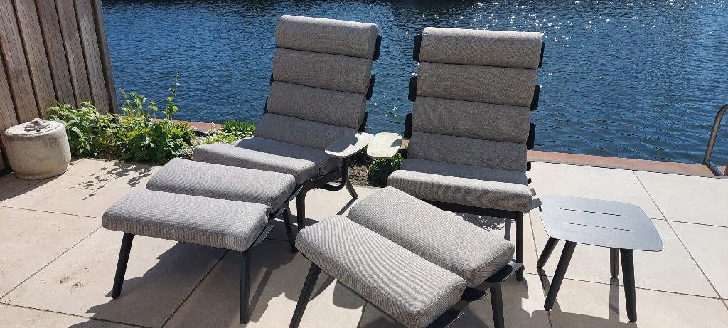 Tuin- lounge stoelen prijs per set., Ophalen, Zo goed als nieuw, Overige materialen, Stapelbaar