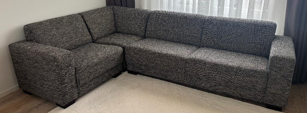 Bankstel bruin, Huis en Inrichting, Banken | Bankstellen, Ophalen, Gebruikt, Hoekbank, 75 tot 100 cm