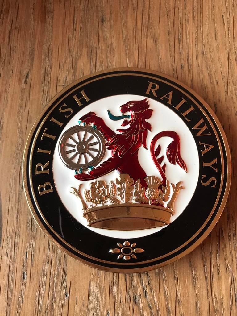 British Railway emaille badge, Verzamelen, Ophalen of Verzenden, Zo goed als nieuw, Reclamebord