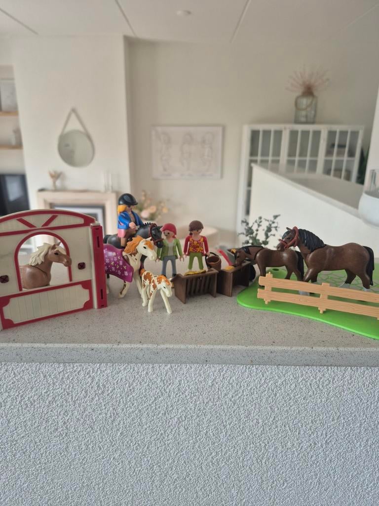 Playmobil paarden en ruiters met accessoires, Ophalen of Verzenden