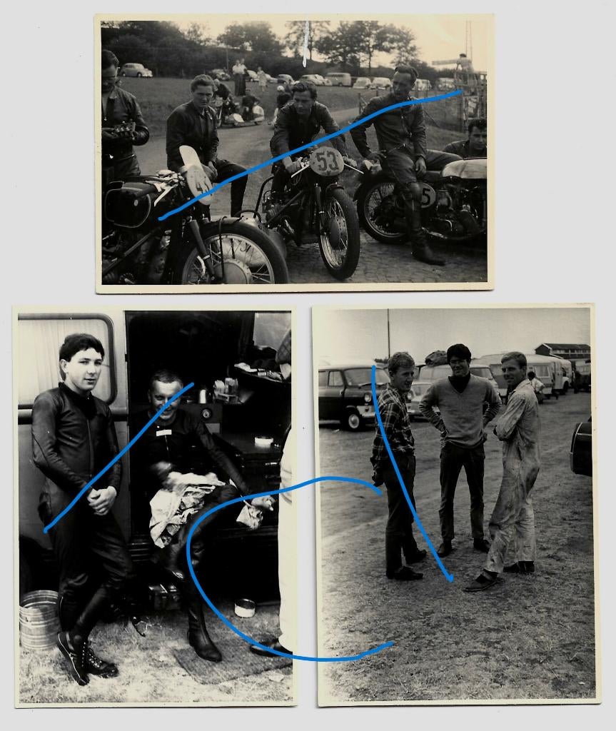 BMW racemotoren motor race coureurs kampioen foto lot, Verzenden, Foto, Zo goed als nieuw, 1940 tot 1960