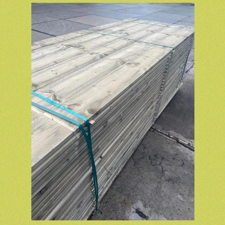 oude look steigerplanken, Doe-het-zelf en Verbouw, Hout en Planken, Nieuw, Plank, Eiken, 300 cm of meer, Minder dan 25 mm, Geïmpregneerd