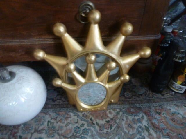 2 kroon spiegels 28x32 + 48x42 cm, Minder dan 50 cm, Ophalen of Verzenden, Zo goed als nieuw, Minder dan 100 cm