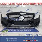 W205 C43 AMG Voorbumper COMPLEET Mercedes C Klasse 43 bumper, Auto-onderdelen, Gebruikt, -, Voor, Ophalen of Verzenden