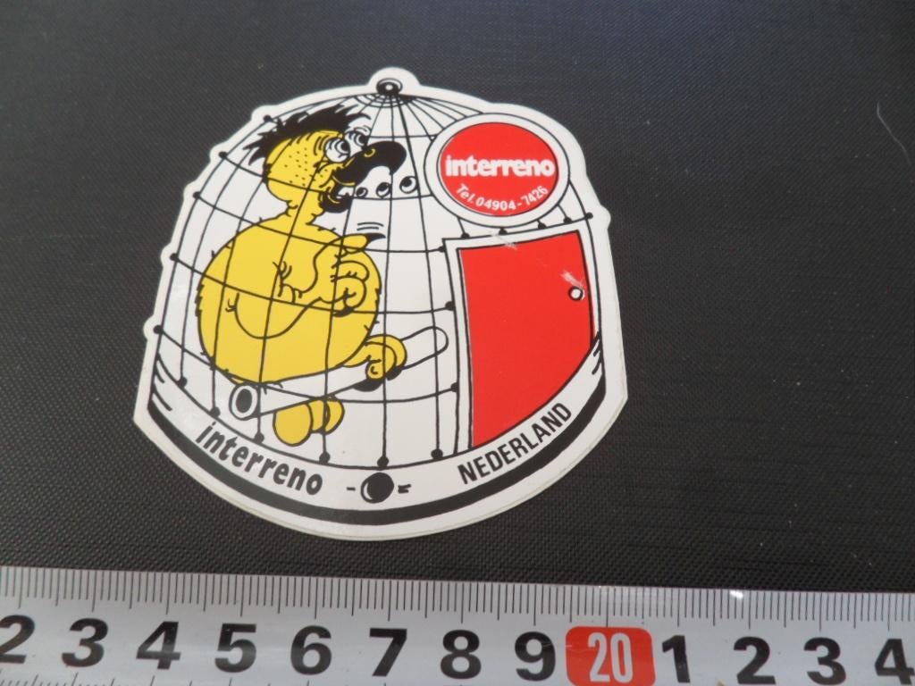 sticker strip vogel kooi deur INTERRENO waalre, Ophalen, Zo goed als nieuw