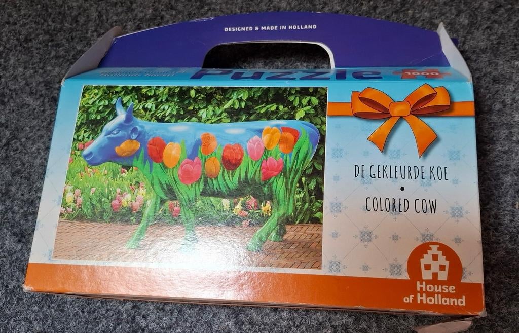 1000 stukjes puzzel gekleurde koe, Ophalen, 500 t/m 1500 stukjes, Nieuw, Legpuzzel