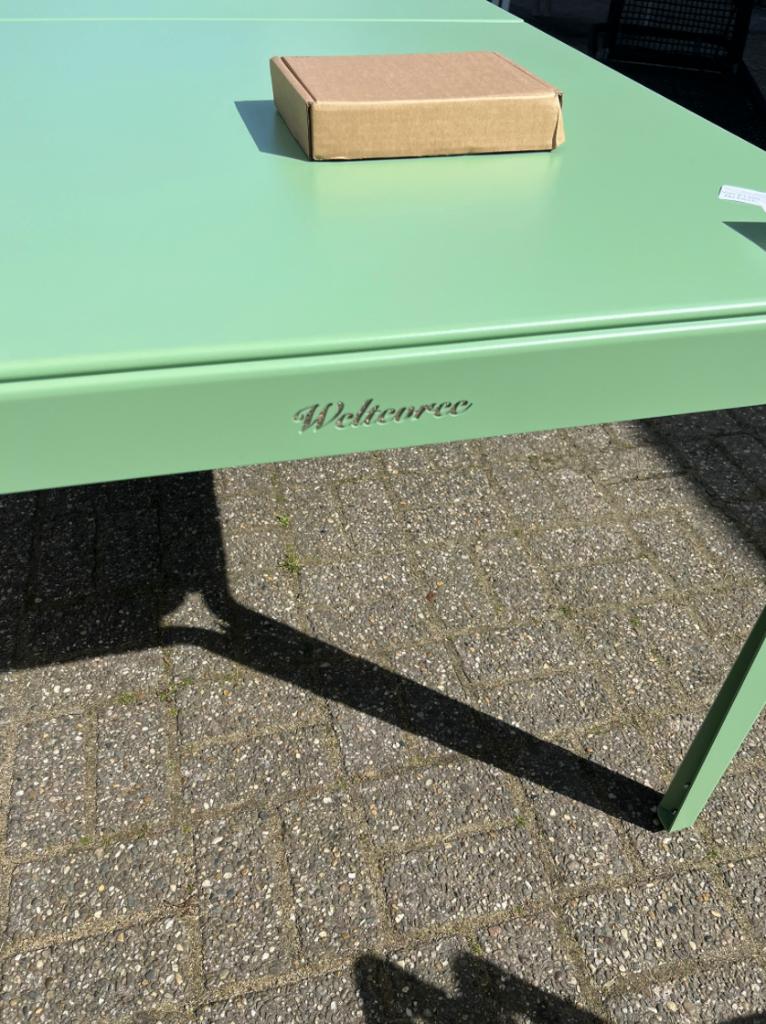 Weltevree Bended tuintafel 270x90 Pale Green | Van €1395 nu, Weltevree, Ophalen of Verzenden, Weltevree, Weltevree