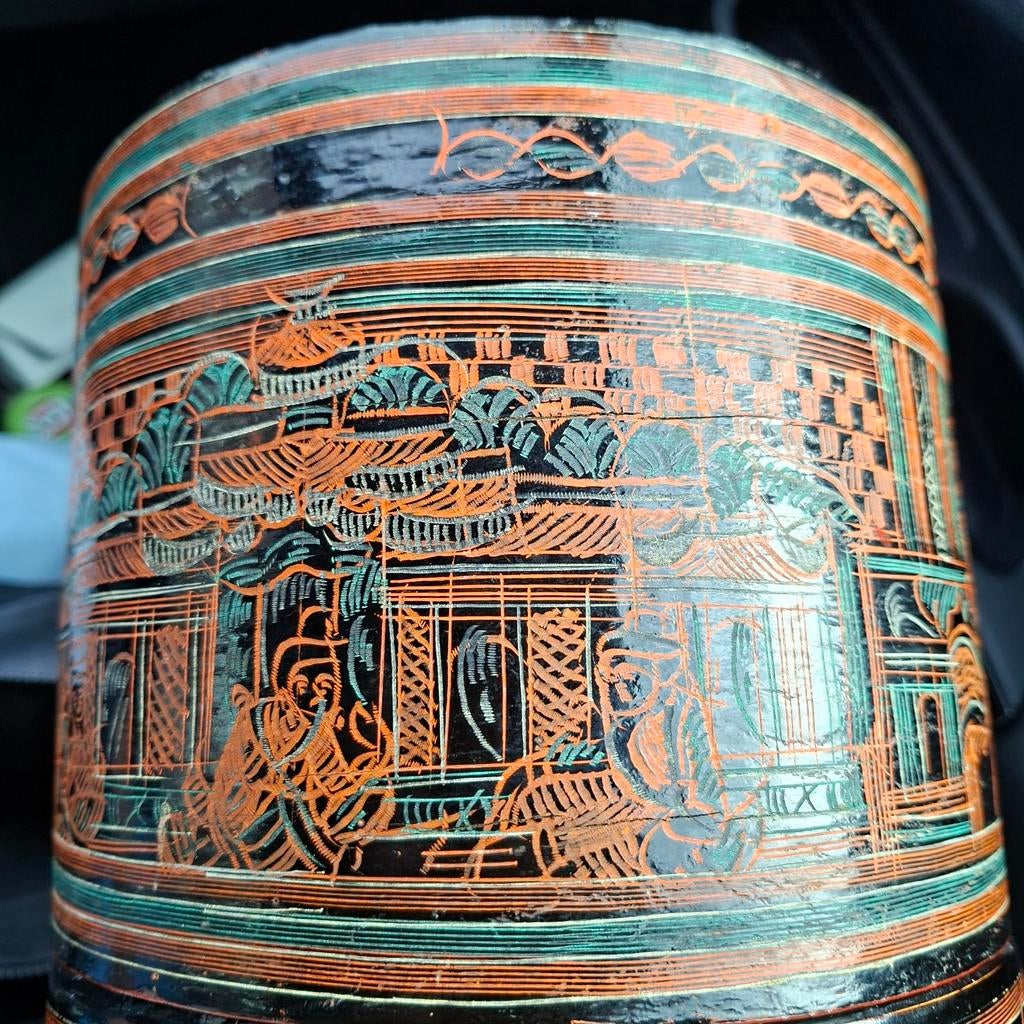Burmese Betel box lak, Ophalen