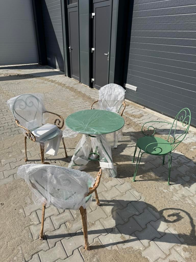 Tuin set - mint groen (brokant), Ophalen of Verzenden, Nieuw, Overige materialen, 2 zitplaatsen