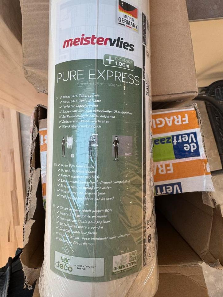 11 X Meistervlies Pure Express renovlies – NIEUW €25,- P.S., Huis en Inrichting, Stoffering | Behang, Ophalen of Verzenden