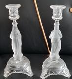 Twee val saint lambert kristallen kandelaars, Ophalen of Verzenden, Kristal