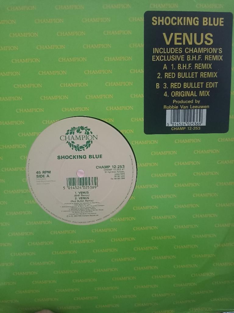 12'' Shocking Blue - Venus ( Hip House mixes ), Ophalen of Verzenden, Gebruikt, 12 inch, Overige genres