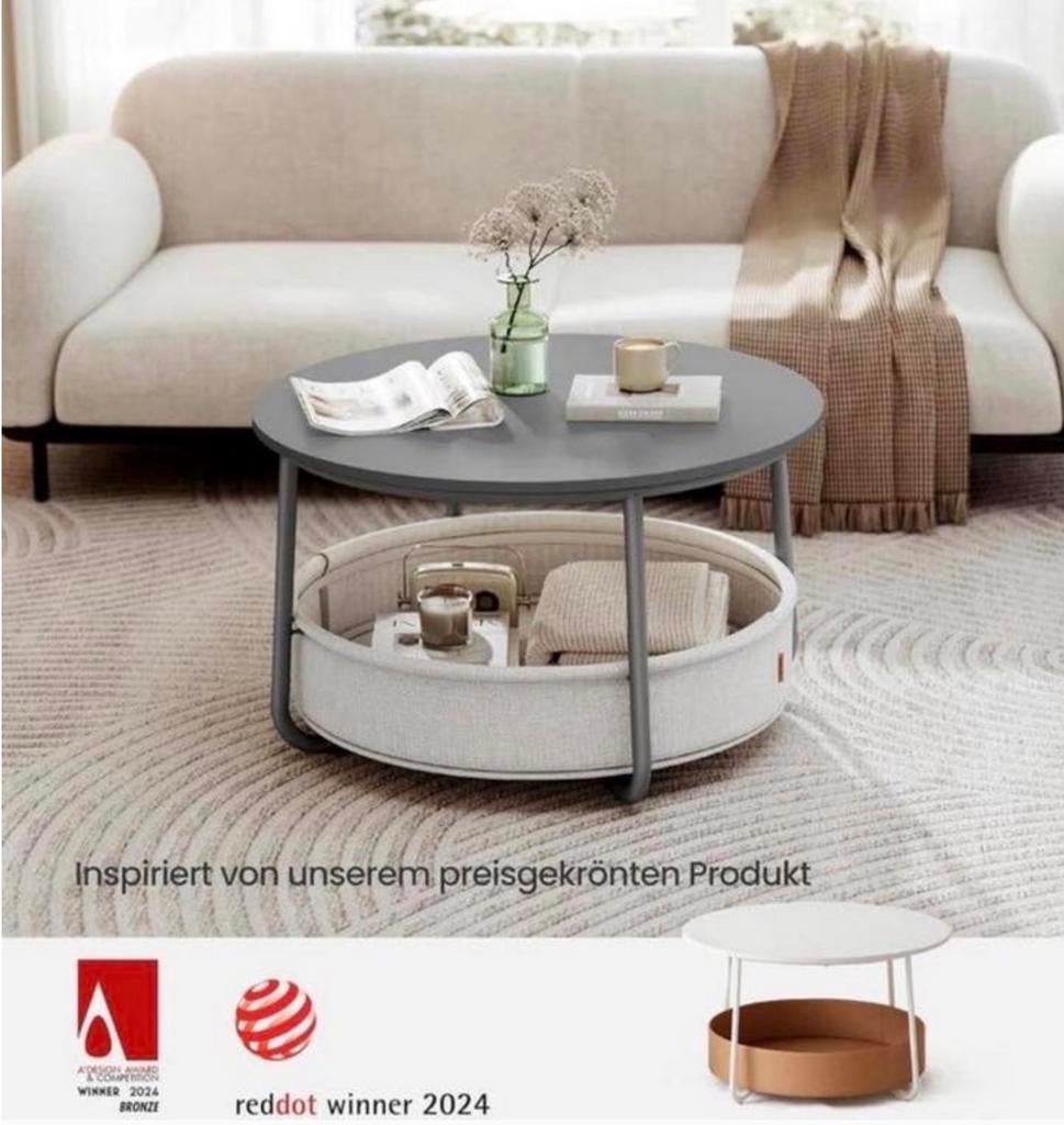 Moderne Salontafel met Geïntegreerd Huisdierbed NIEUW, Huis en Inrichting, Tafels | Salontafels, Ophalen, Rond, Nieuw, 50 tot 100 cm