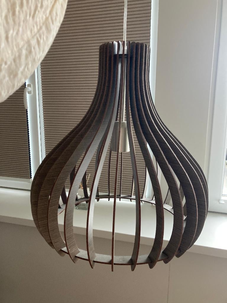 Hanglamp van Hout (Laser-cut), Huis en Inrichting, Ophalen, Zo goed als nieuw, Modern, Minder dan 50 cm