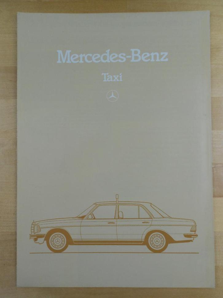 Mercedes W123 Taxi Brochure 1983 - 200 230 240 250 300, Boeken, Auto's | Folders en Tijdschriften, Zo goed als nieuw, Mercedes