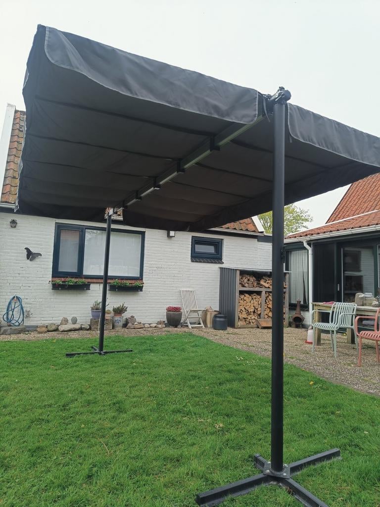 Markies, terras markies, zonnescherm, parasol, Tuin en Terras, Ophalen, Gebruikt