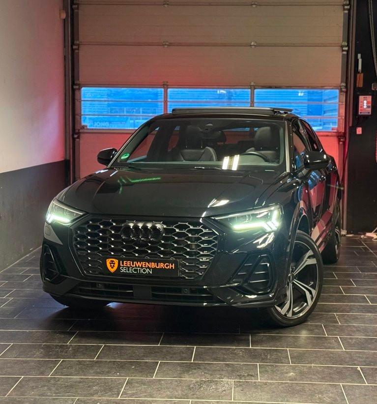 Audi Q3 Sportback 45 TFSI e 3x S-Line Pano 360 B&O Sfeer Lee, Gebruikt, Zwart, Zwart, Hybride Elektrisch/Benzine