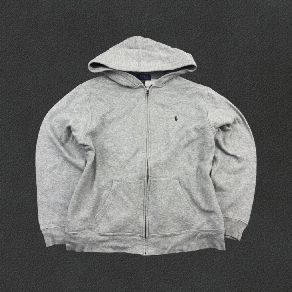 (934) Grijze Ralph Lauren Zip Vest - XL - Zeer Goede staat, Kinderen en Baby's, Kinderkleding | Maat 176, Trui of Vest, Ophalen of Verzenden