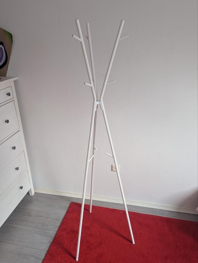 Ikea Ekrar Kapstok - Wit, 169 cm, Gebruikt, Ophalen of Verzenden, Metaal, Staande kapstok