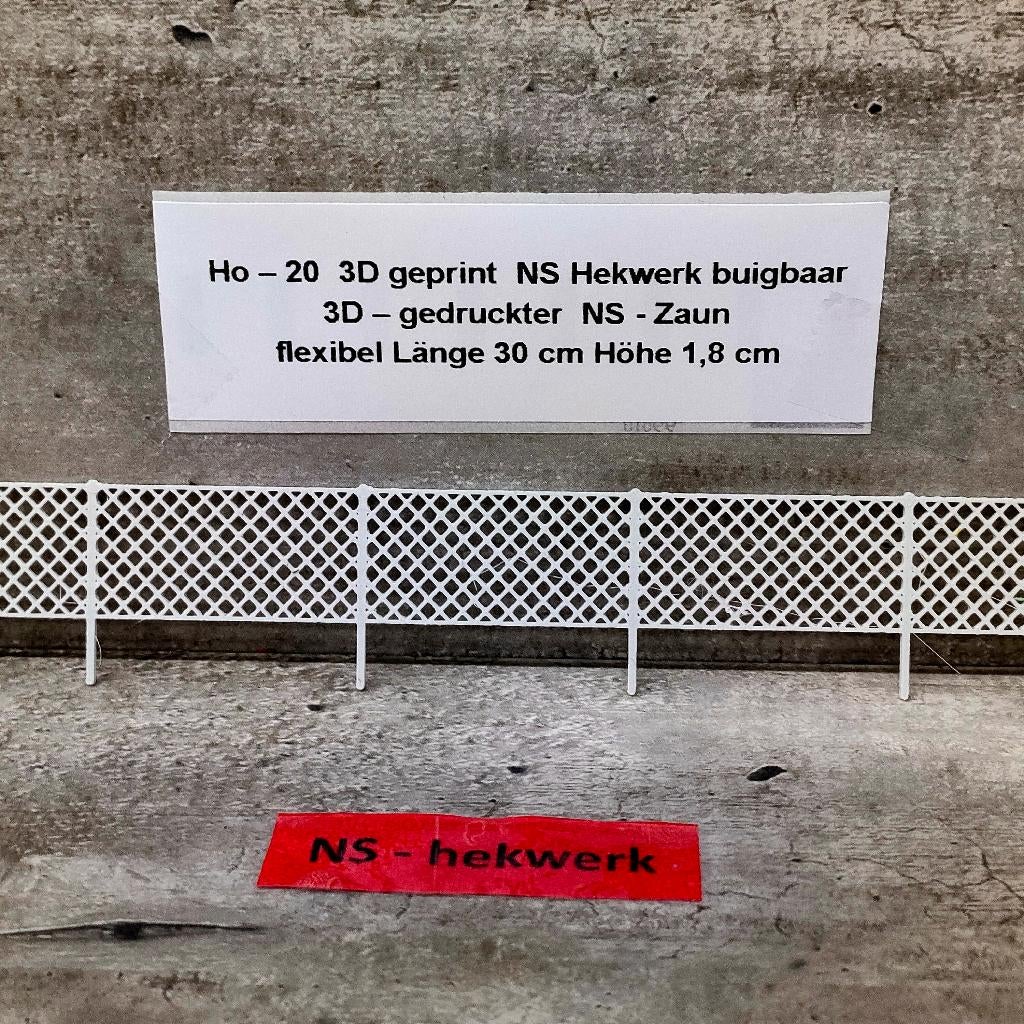 modeltrein Ho – 20 NS Draad – Hekwerk 3D geprint flexibel, Gelijkstroom, Natuur, Nieuw, Ophalen of Verzenden