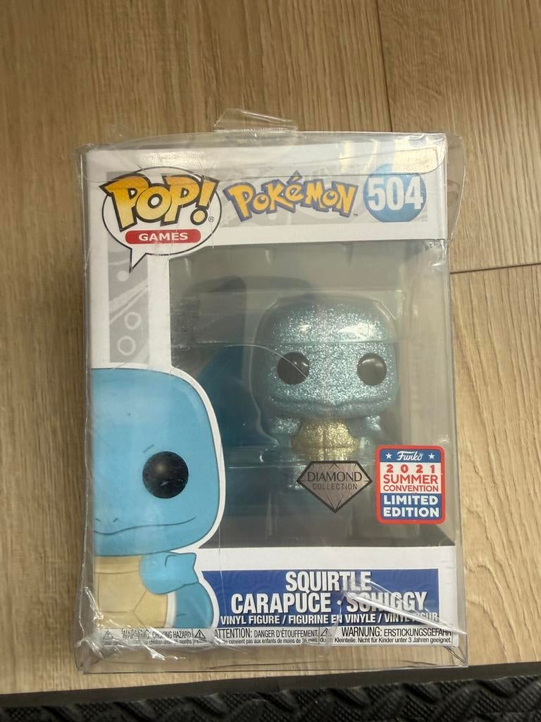 Funko pop Squirtle Diamond (exclusive), Ophalen of Verzenden, Zo goed als nieuw