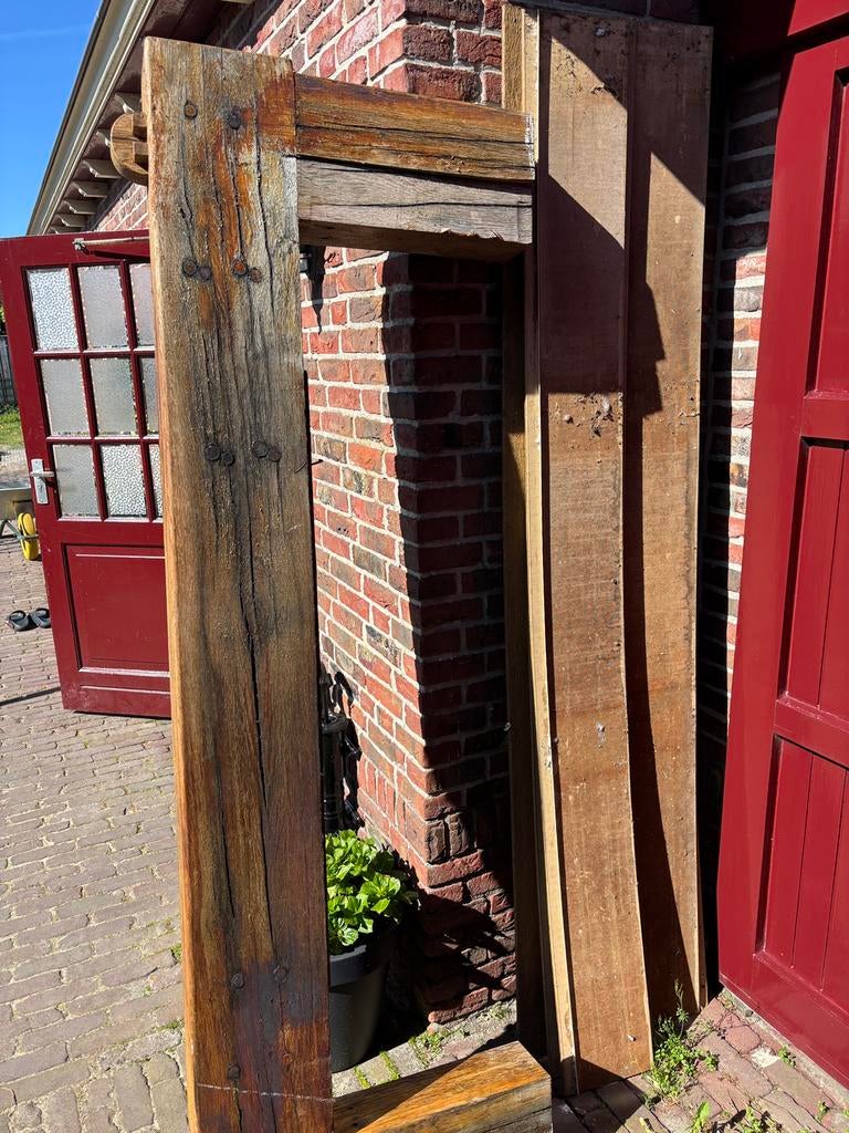 Schouwmantel 204x 64x 12,5, Ophalen, Gebruikt, Vrijstaande haard, Overige soorten