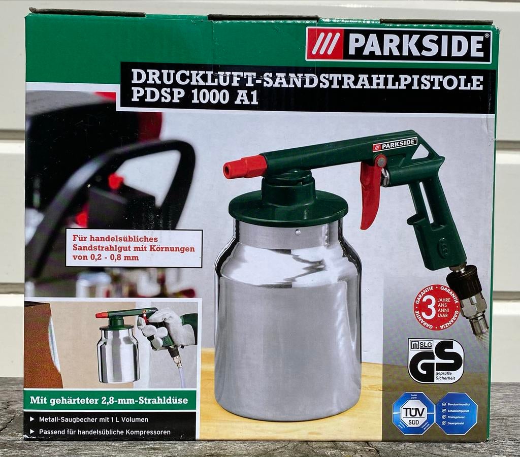 Parkside Drukwerkgereedschap Set: Zandstraler, Waterstraler,, Ophalen of Verzenden, Nieuw