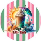 L1464 icing frosting ijs koffie 18cm eetbare taart plaat top, Ophalen of Verzenden, Nieuw, Taarten, Versiering