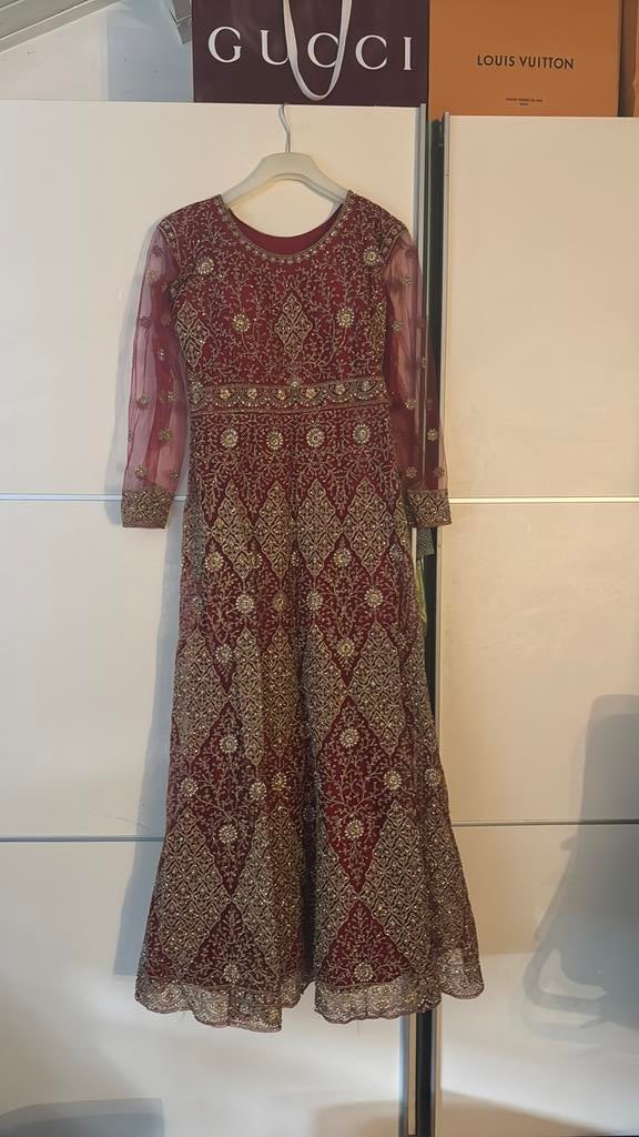 Trouwjurk rood glitter, Kleding | Dames, Gelegenheidskleding, Galajurk, Ophalen of Verzenden, Zo goed als nieuw, Maat 36 (S)