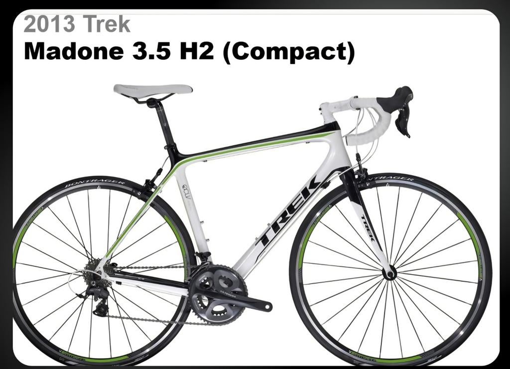 Trek Madone 3.5 Carbon Wit  2013, Fietsen en Brommers, Fietsen | Racefietsen, 28 inch, Carbon, 10 tot 15 versnellingen, 49 tot 53 cm