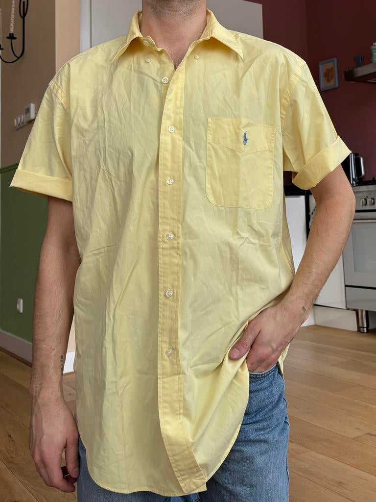 Ralph Lauren overhemd geel maat M, Ophalen of Verzenden, Zo goed als nieuw, Geel, Halswijdte 39/40 (M)