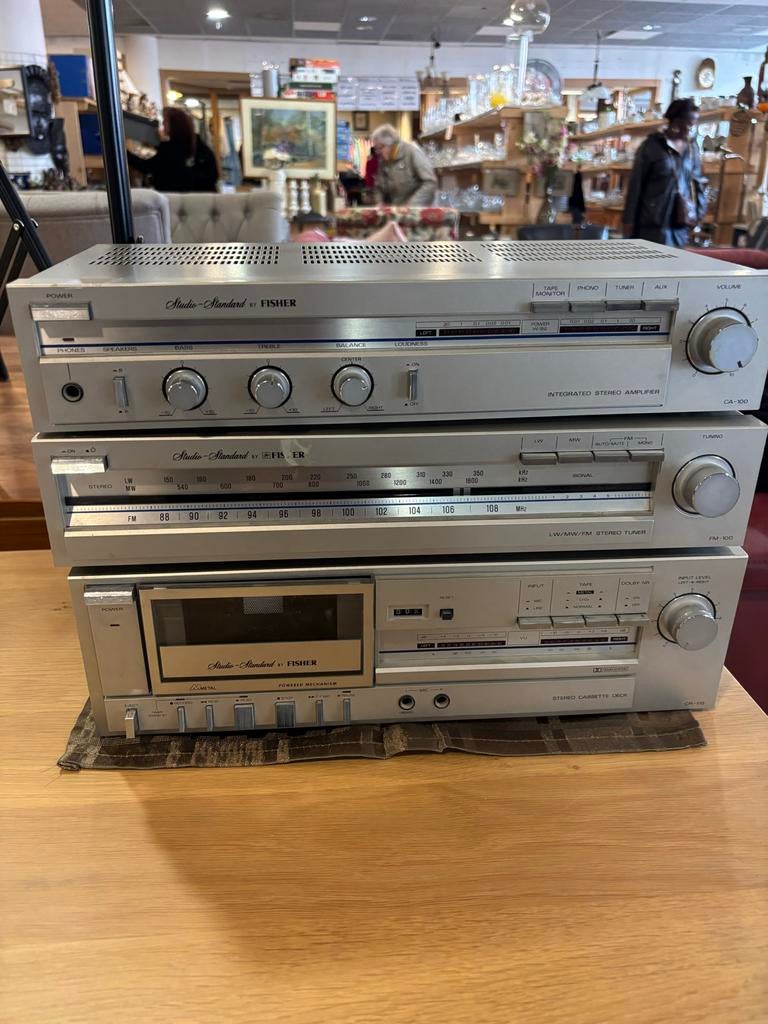 Fisher vintage set: versterker, cassettedeck en radio, Overige merken, Gebruikt, Cassettedeck, Losse componenten