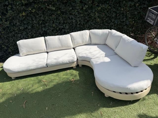 Loungeset Saar Karwei 1 seizoen gebruikt, Ophalen, 5 zitplaatsen, Aluminium, Zo goed als nieuw