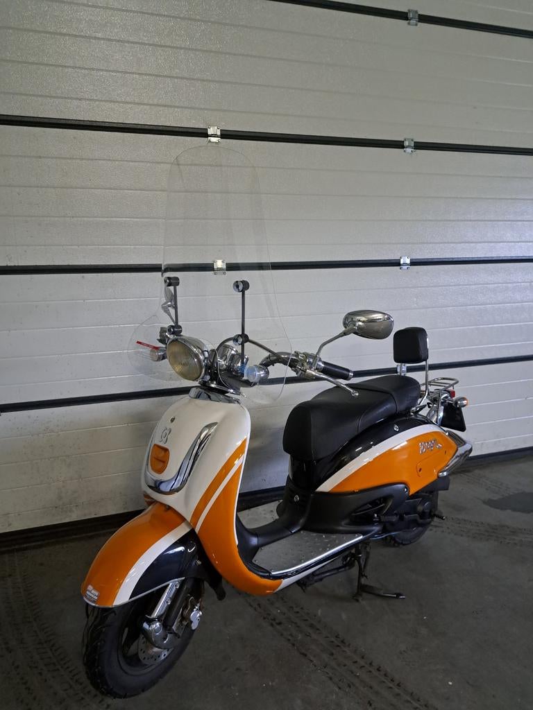 AGM Retro scooter/2015/Windscherm/Chrome/Netjes/Inruil mogel, Ophalen, Gebruikt, Maximaal 45 km/u, Agm