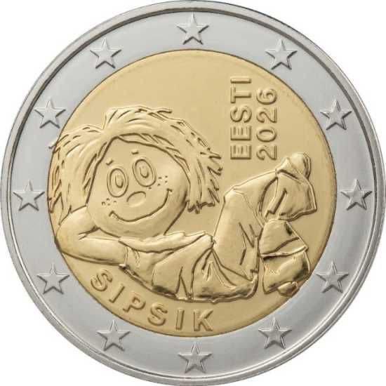 2 euro Estland “Sipsik’’ UNC 2026, Verzenden, Estland, 2 euro, Losse munt
