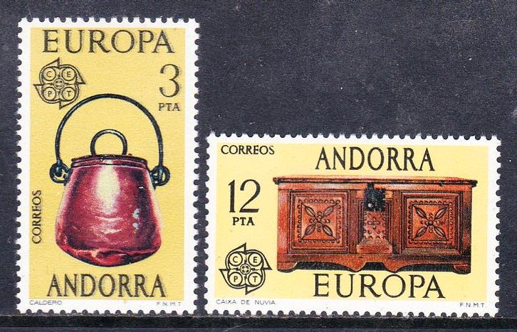Spaans Andorra 1976 pf mi 101 - 102 europa cept, Postzegels en Munten, Postzegels | Europa | Overig, Postfris, Overige landen