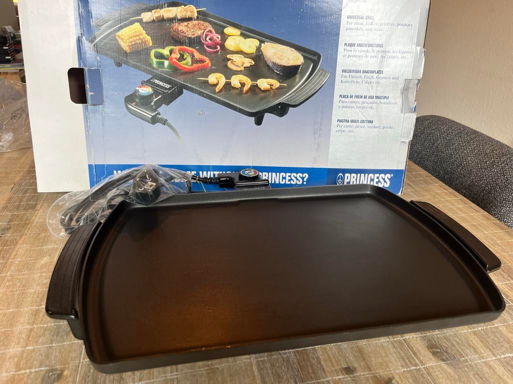 Princess grillplaat, Witgoed en Apparatuur, Grillplaten, Ophalen, Zo goed als nieuw, Tafelgrill