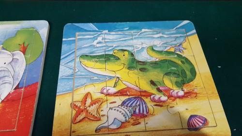 Puzzels van hout, 3 stuks: 1x olifant, 1x krokodil, en 1x po, Ophalen of Verzenden, 'T Olde Gre-j, Info@toldegrej.nl, Endepoelstraat 20f Didam