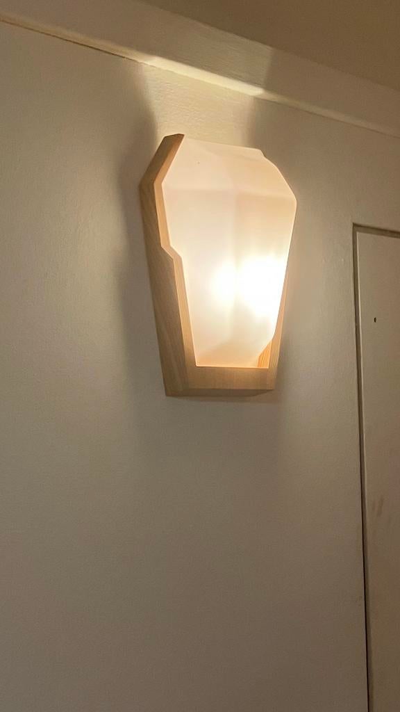 Antroposofische wandlamp Rudolf Dorrfler, Ophalen, Gebruikt, Hout