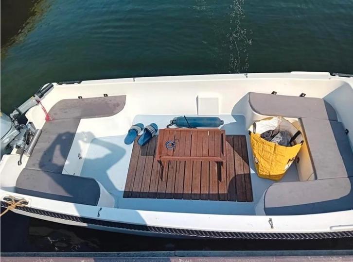 Koopje: Antaris 400 sloep incl kussenset zonder motor, Watersport en Boten, Sloepen, Gebruikt, Tot 10 pk, 3 tot 6 meter, Buitenboordmotor