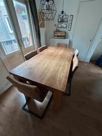 Eettafel set met 6 stoelen, Ophalen, Gebruikt, 4 tot 6 stoelen