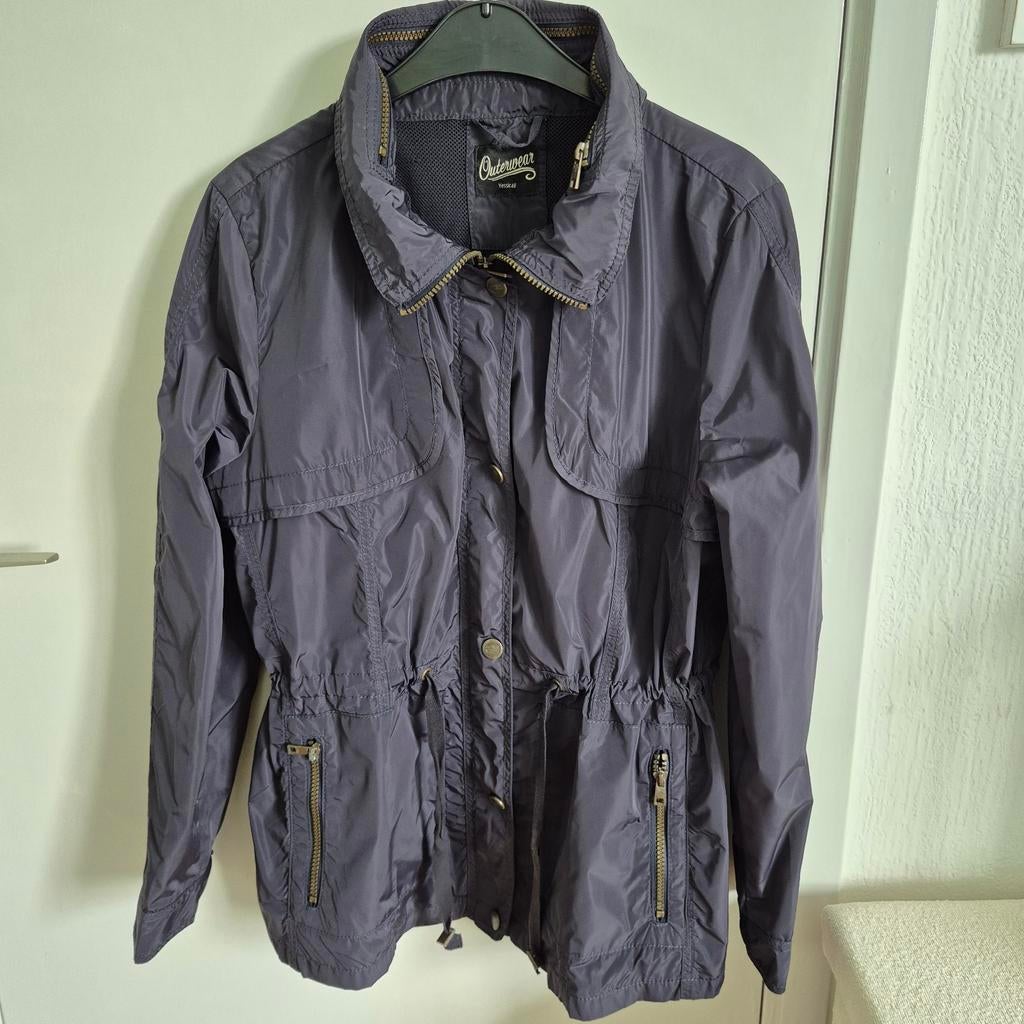 C&A Dames Donkergrijze Jas Maat 46 - Zeer Goede Staat, Maat 46/48 (XL) of groter, Ophalen of Verzenden, Zo goed als nieuw, Grijs