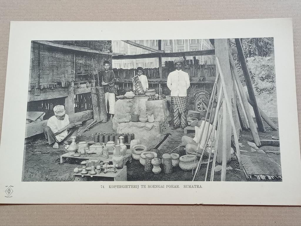 Foto gravure Nederlands Indië Indonesië Sumatra 1910, Verzamelen, Ophalen of Verzenden, Voor 1940, Zo goed als nieuw, Buitenland