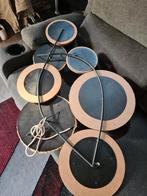 Wanddecoratie set van riet en metaal - Unieke kunst, Huis en Inrichting, Woonaccessoires | Wanddecoraties, Ophalen of Verzenden