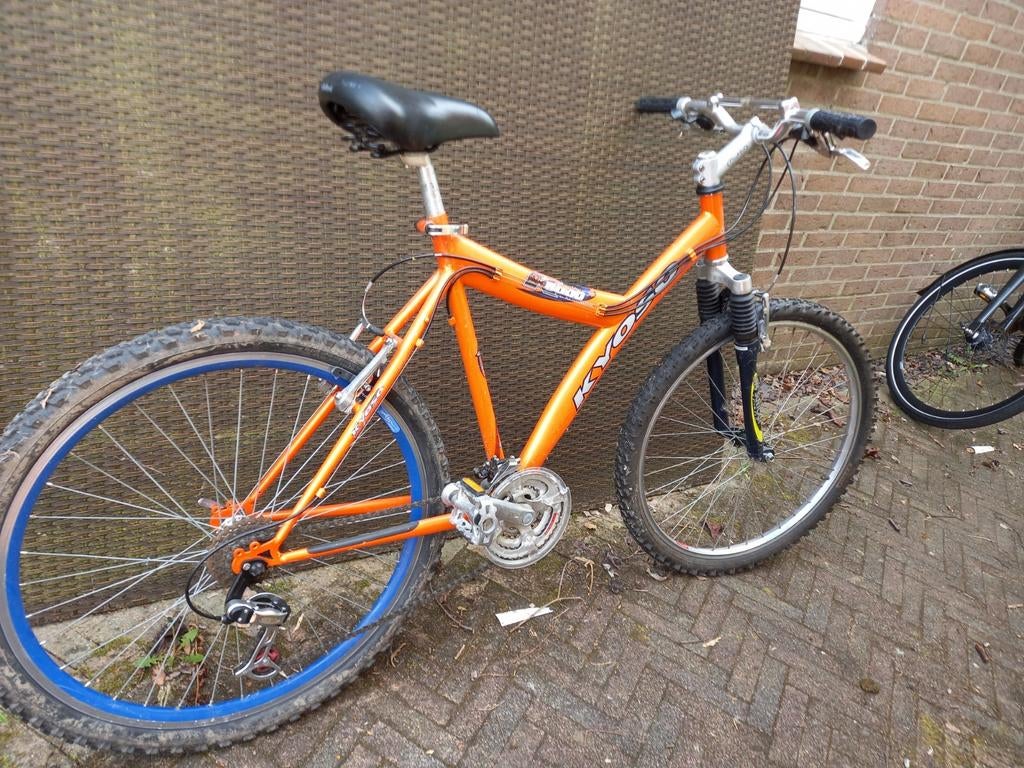 Oldschool Oranje mountainbike met SR Suntour vering, Fietsen en Brommers, Ophalen, Gebruikt, Overige merken