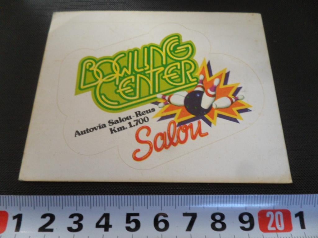sticker Spanje Salou Bowling Center, Verzamelen, Ophalen, Zo goed als nieuw