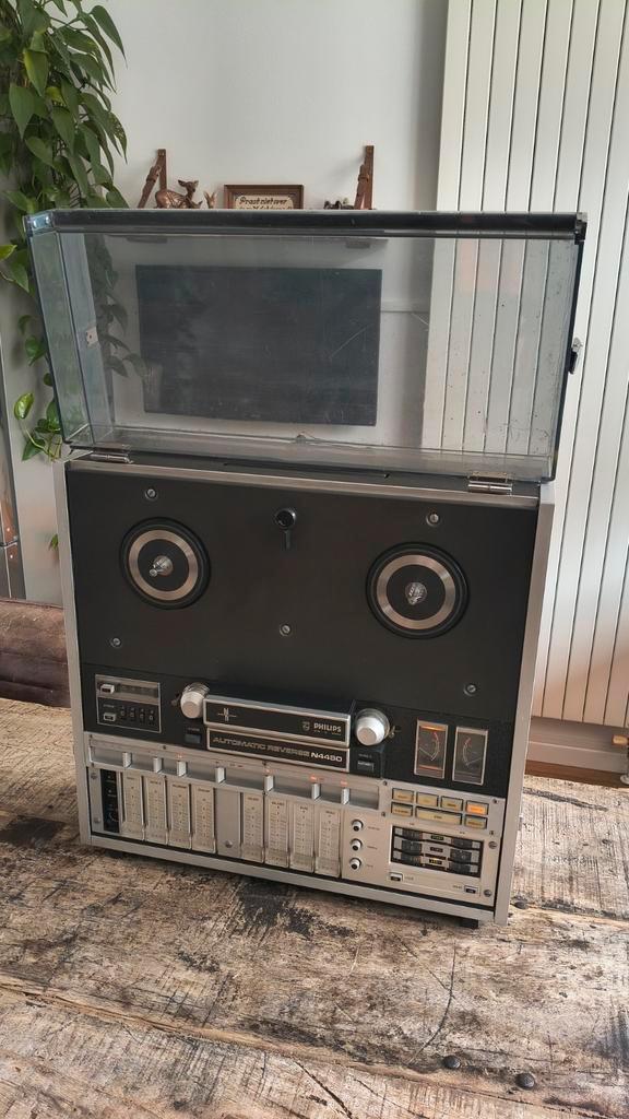 Philips N4450 bandrecorder (lees advertentie), Audio, Tv en Foto, Bandrecorders, Bandrecorder, Met stofkap, Ophalen
