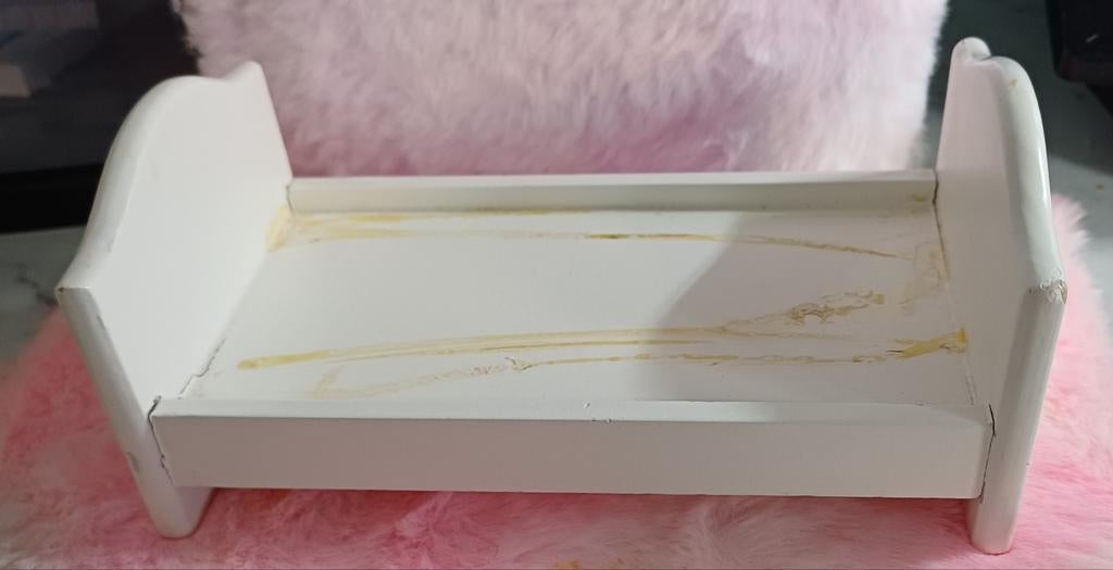 Wit poppenhuis bed, Ophalen of Verzenden, Poppenhuis